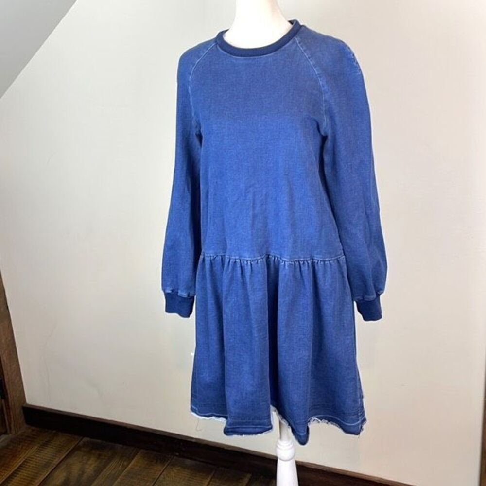 Zara Long Sleeve Denim Dress Size Small